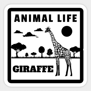 Wild Animals Life Of Giraffe Sticker